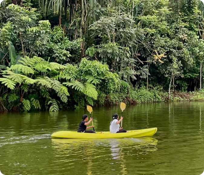 Kayak on Bukidnon River - Mt. Pines Spring Resort Dahilayan Bukidnon